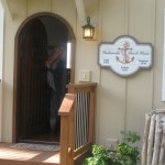 IMG_0801 The front door of the beach house (that's my sister Claire in the doorway).